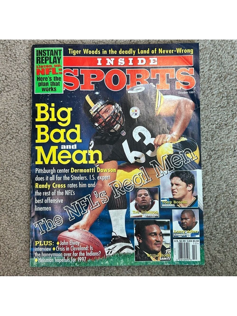 Inside Sports Vintage collectible 1997 Magazine Pittsburgh Dermontti Dawson
